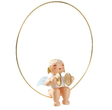 Christmas Tree Angel with Cymbals in Ring