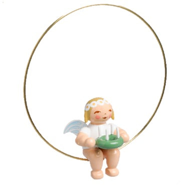 Christmas Tree Angel with Wreath in Ring