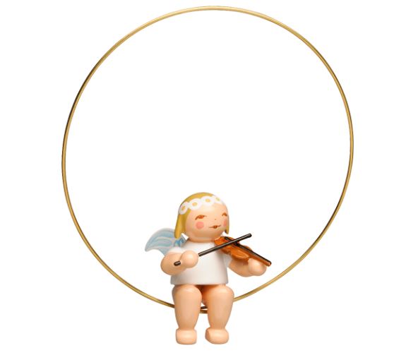 Christmas Tree Angel in Ring with Violin