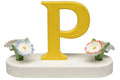 Letter P, with Flowers