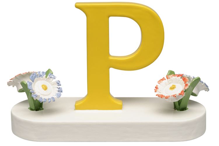 Letter P, with Flowers