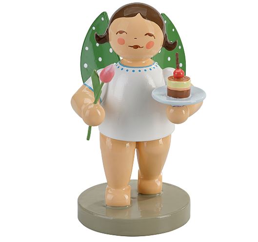 Angel with Cupcake and Tulip