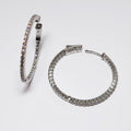 14k White Gold Diamond In/Out Earrings