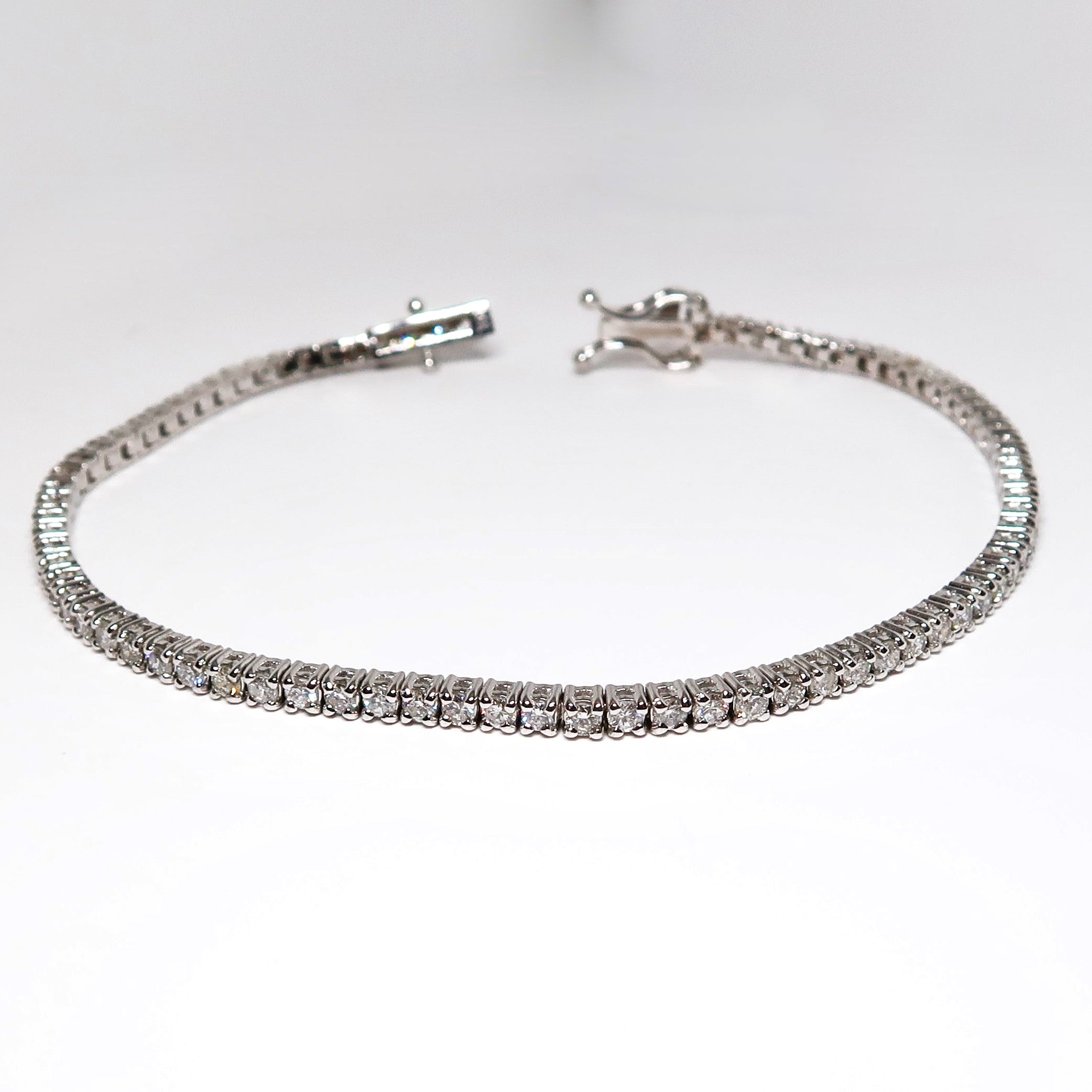 2.34ctw Diamond Tennis Bracelet, 14k White Gold
