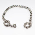 Platinum Diamond Bracelet with One Larger Round Diamond