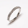 Part-Way Diamond Band, 18K White Gold