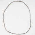 14k White Gold Diamond Straight Line Diamond Necklace