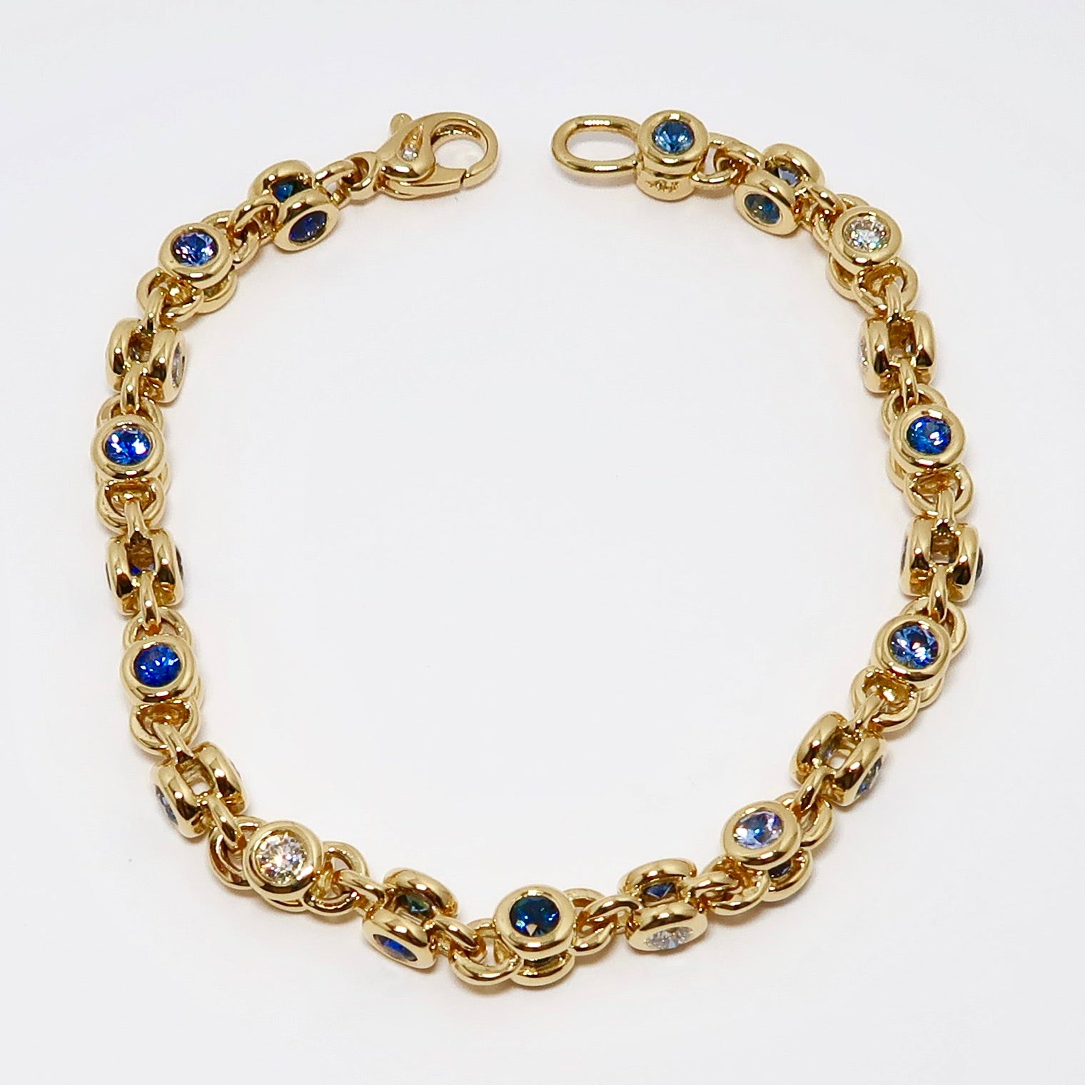 Diamond & Blue Sapphire Bracelet