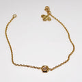 18k Yellow Gold Honeybee "B" Bracelet