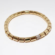 Load image into Gallery viewer, 14k Yellow Gold Stretch Bracelet with Diamonds
