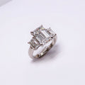 3-Stone Diamond Emerald Cut Ring