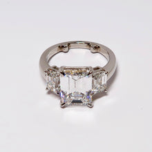 Load image into Gallery viewer, 3-Stone Diamond Emerald Cut Ring
