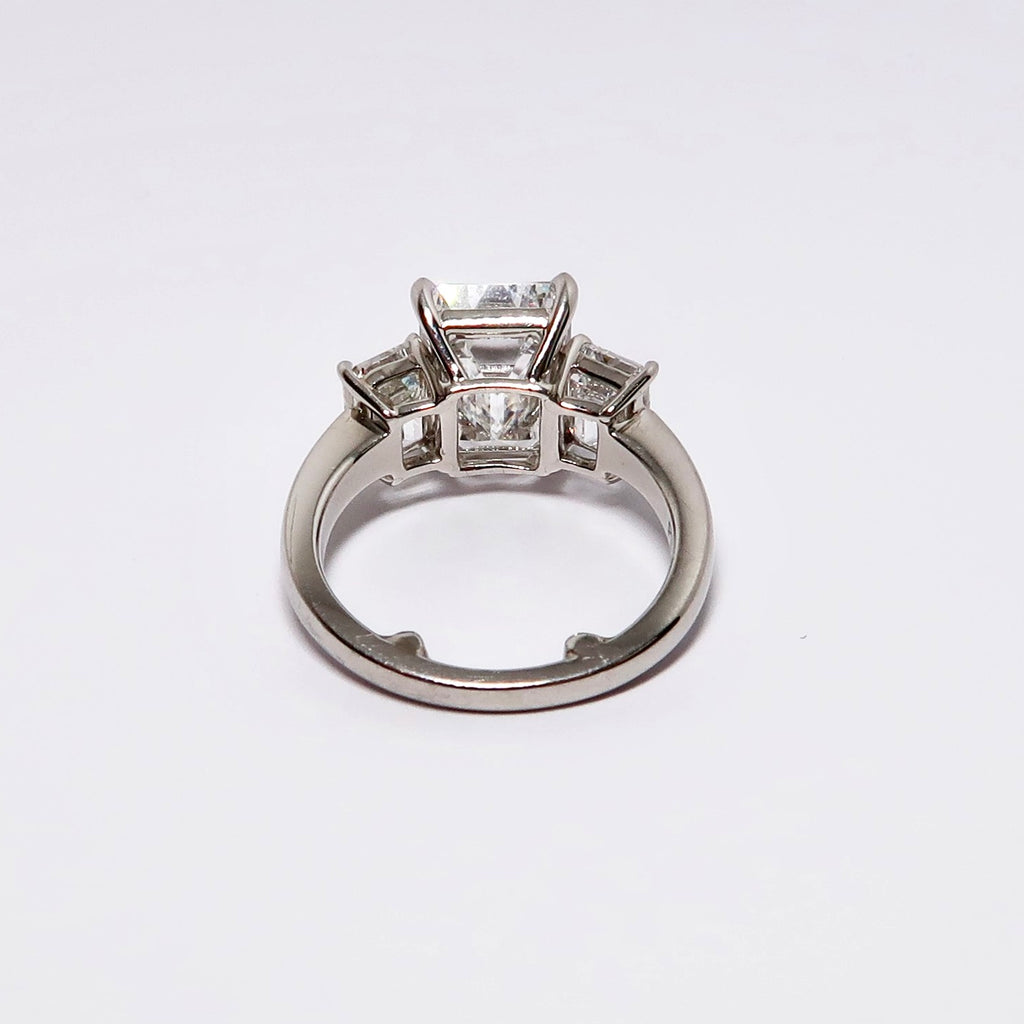 3-Stone Diamond Emerald Cut Ring