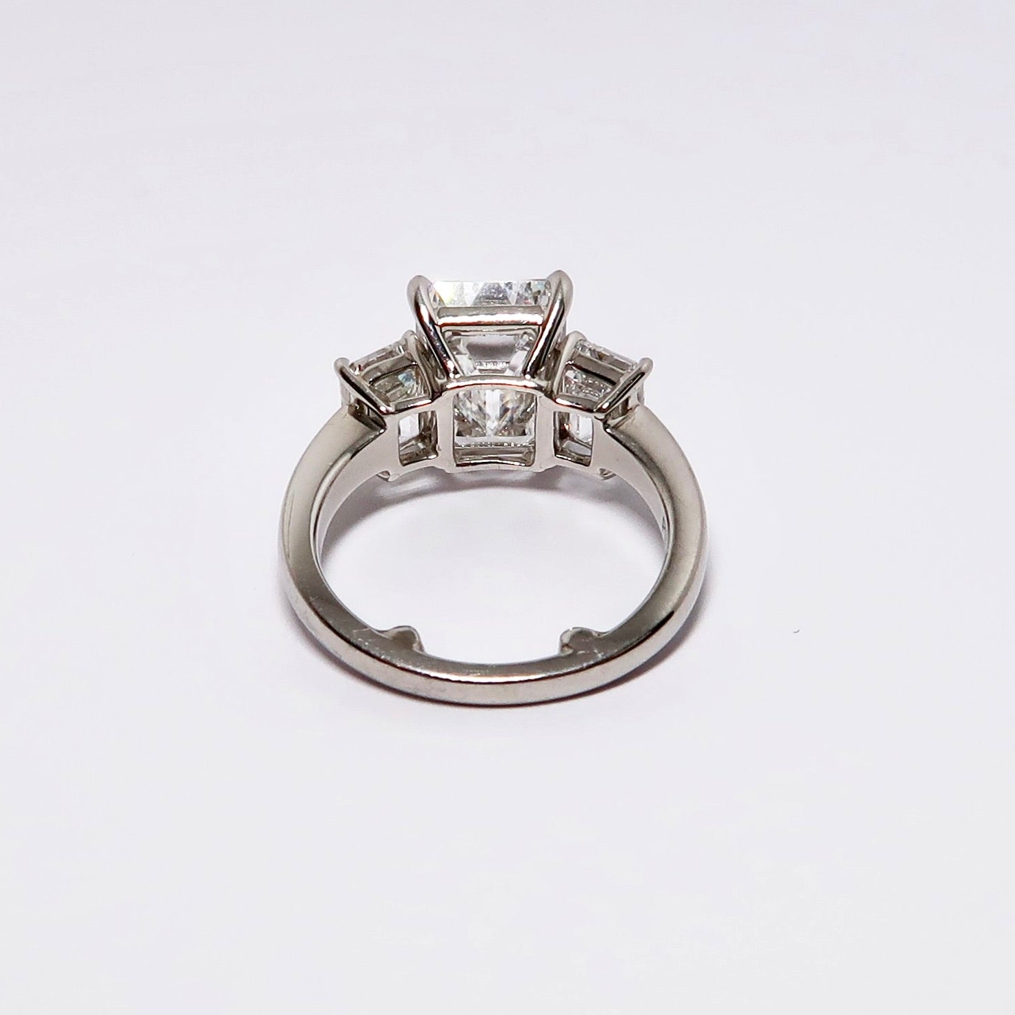 3-Stone Diamond Emerald Cut Ring