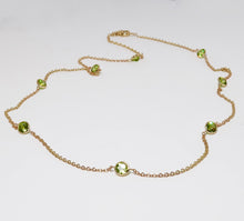 Load image into Gallery viewer, 14k Yellow Gold Peridot Necklace
