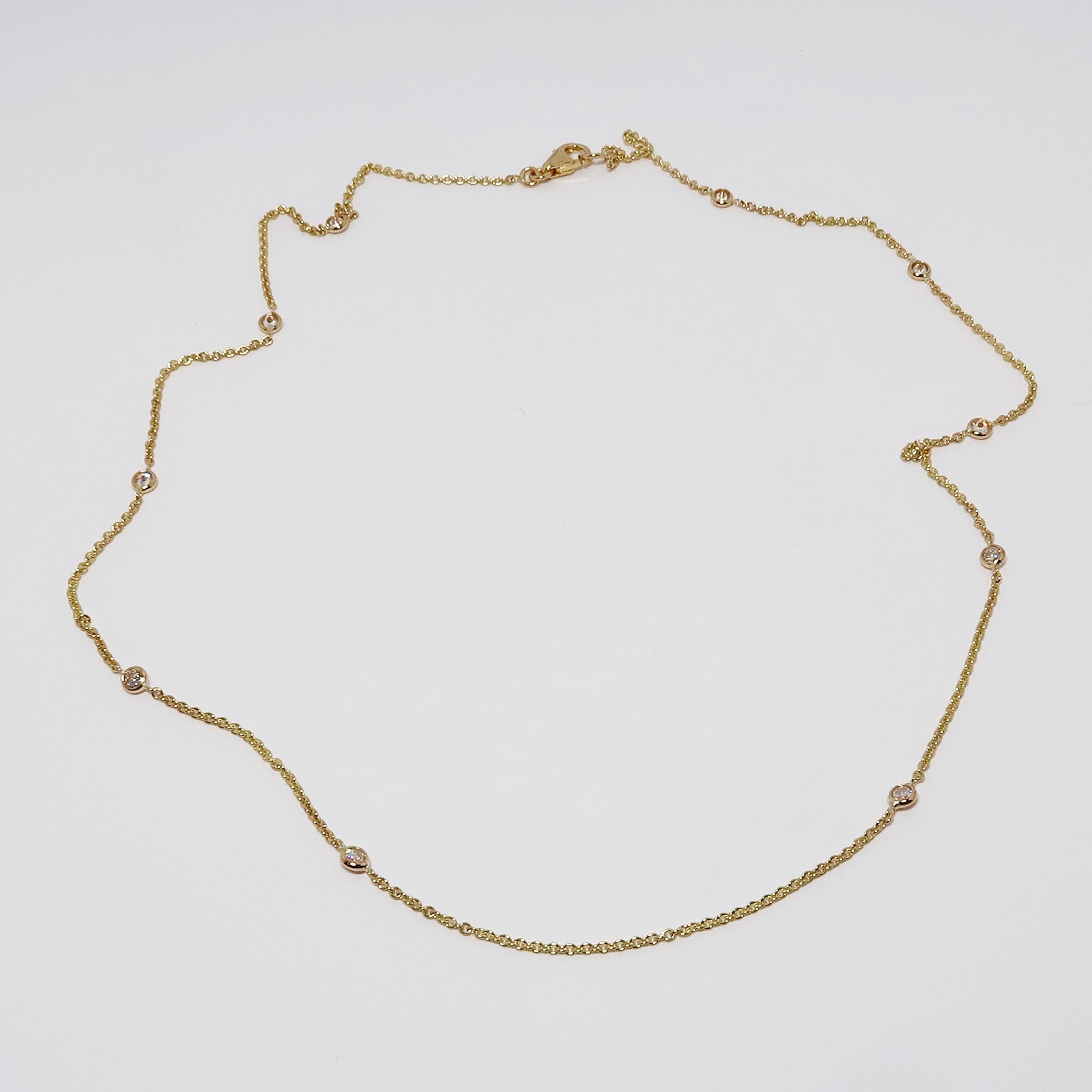 14k Yellow Gold Diamond Necklace