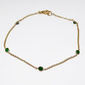4k Yellow Gold Emerald Bracelet