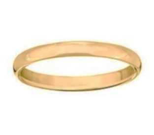 18k Rose Gold Band, 2.5mm Wide