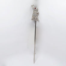 Load image into Gallery viewer, Rabbit Stick Pin with 18 Round Diamonds
