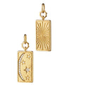 18 Yellow Gold Rectangular My Sun, Moon, and Stars Tag Charm