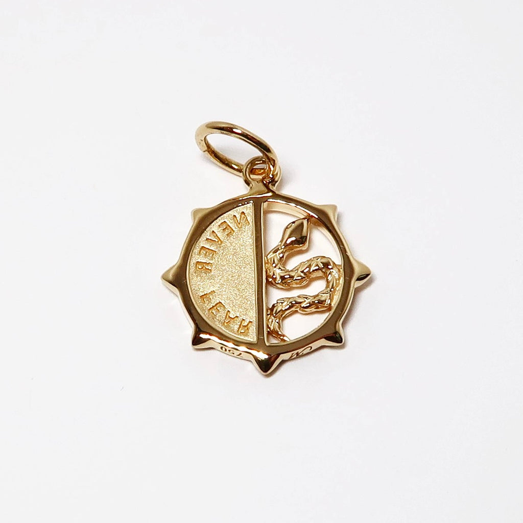 18k Yellow Gold Mini Never Fear Charm