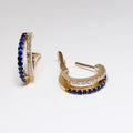 Double Row Huggie Earrings
