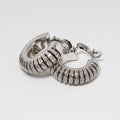 Wide Diamond Hoop Earrings