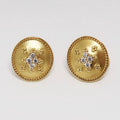14k Yellow Gold Circle Shape Earrings