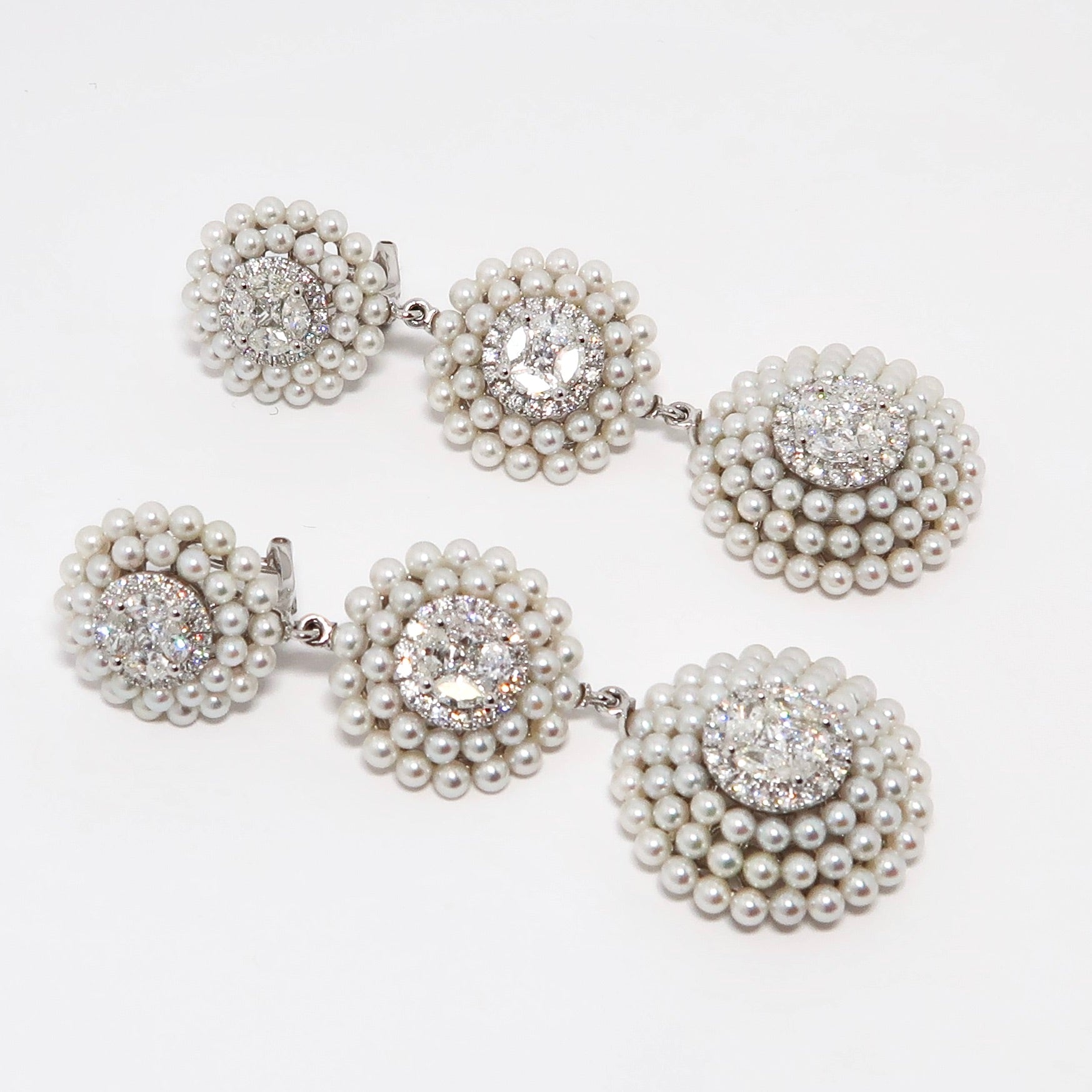 Diamond & Pearl Earrings