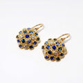 Sapphire & Diamond Cluster Earrings