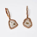Diamond Slice Dangle Earrings