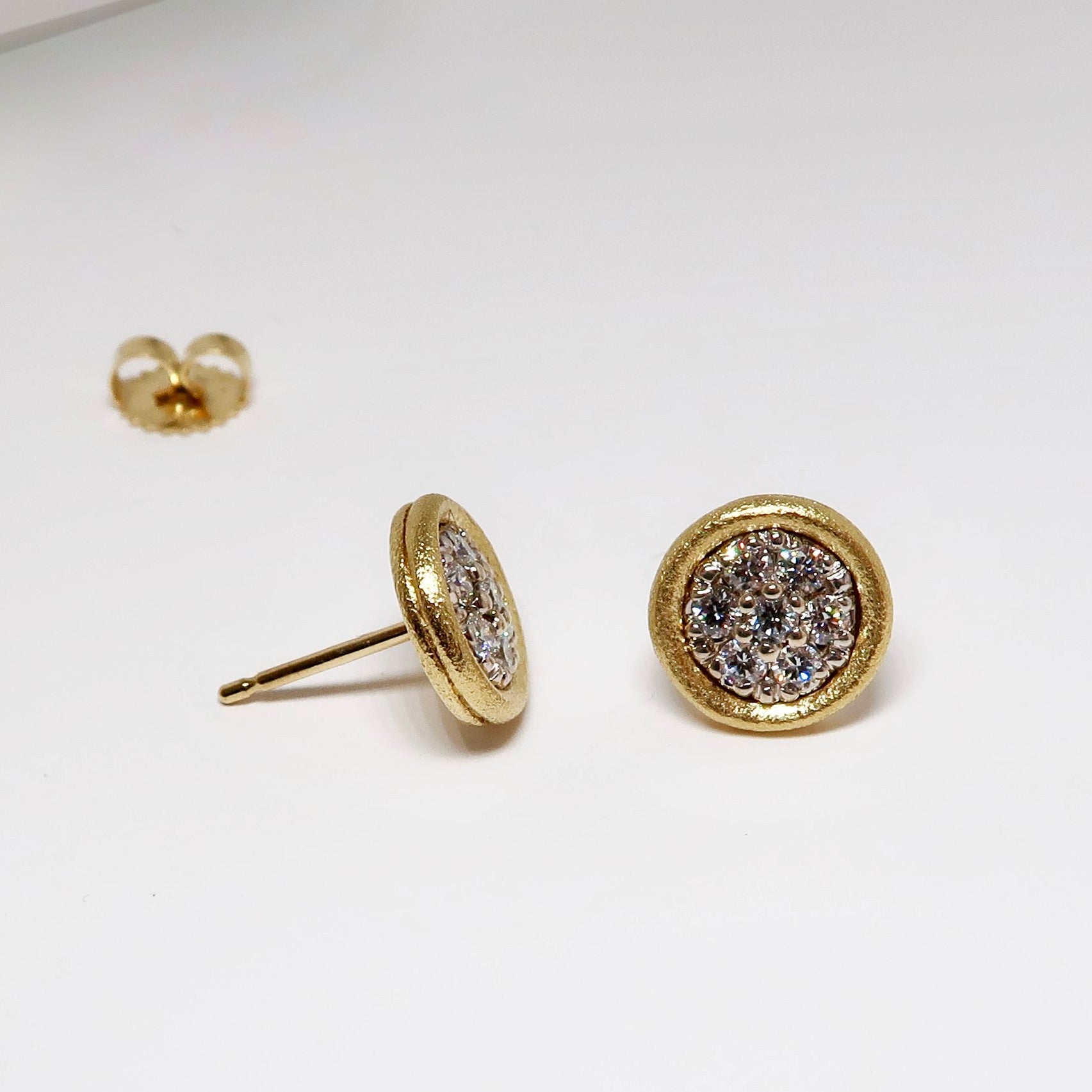 Cluster Diamond Stud Earrings