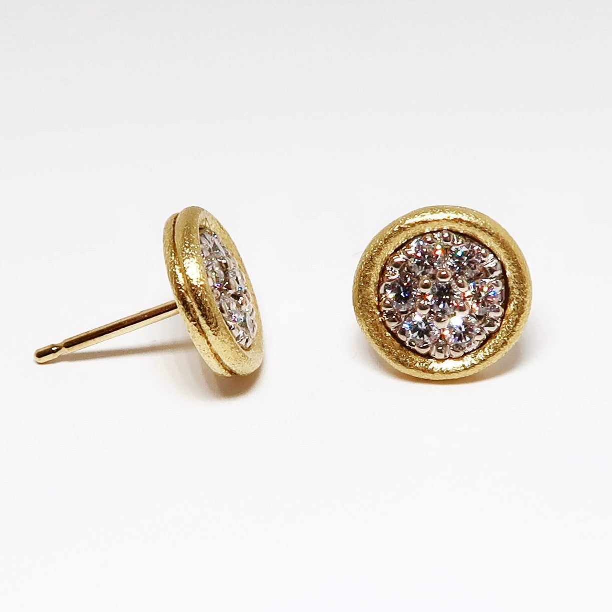 Cluster Diamond Stud Earrings