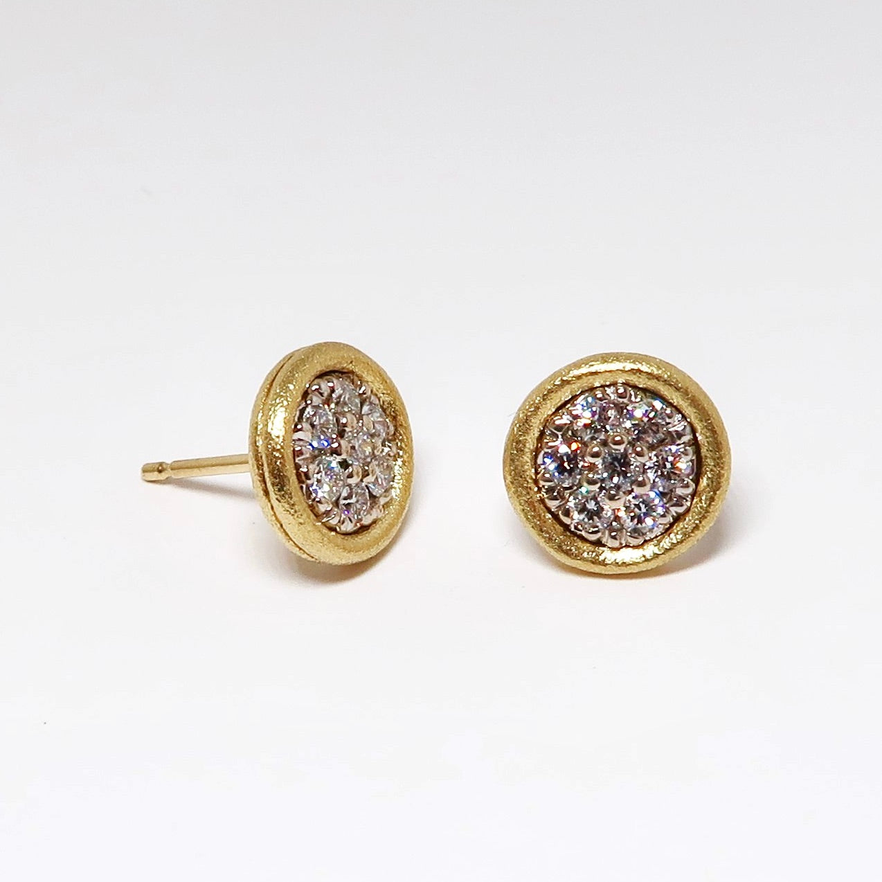 Cluster Diamond Stud Earrings