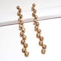 18k Yellow Gold & Diamond Moonlight Zig Zag Stiletto Earrings