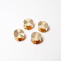 14k Yellow Gold Round Starburst Shirt Stud