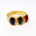 Yellow Gold Stamped 3 Stone Ring