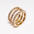 Luna Diamond Tri Ring