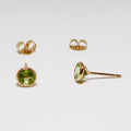 5mm Round Peridot Martini Studs
