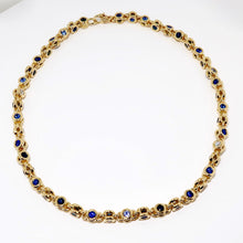 Load image into Gallery viewer, Diamond &amp; Blue Sapphire Necklace
