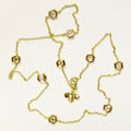 18k Yellow Gold, 9 Round Diamond Mini B Necklace