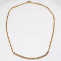 18k Yellow Gold & Diamond Bezel Set Moonlight Necklace