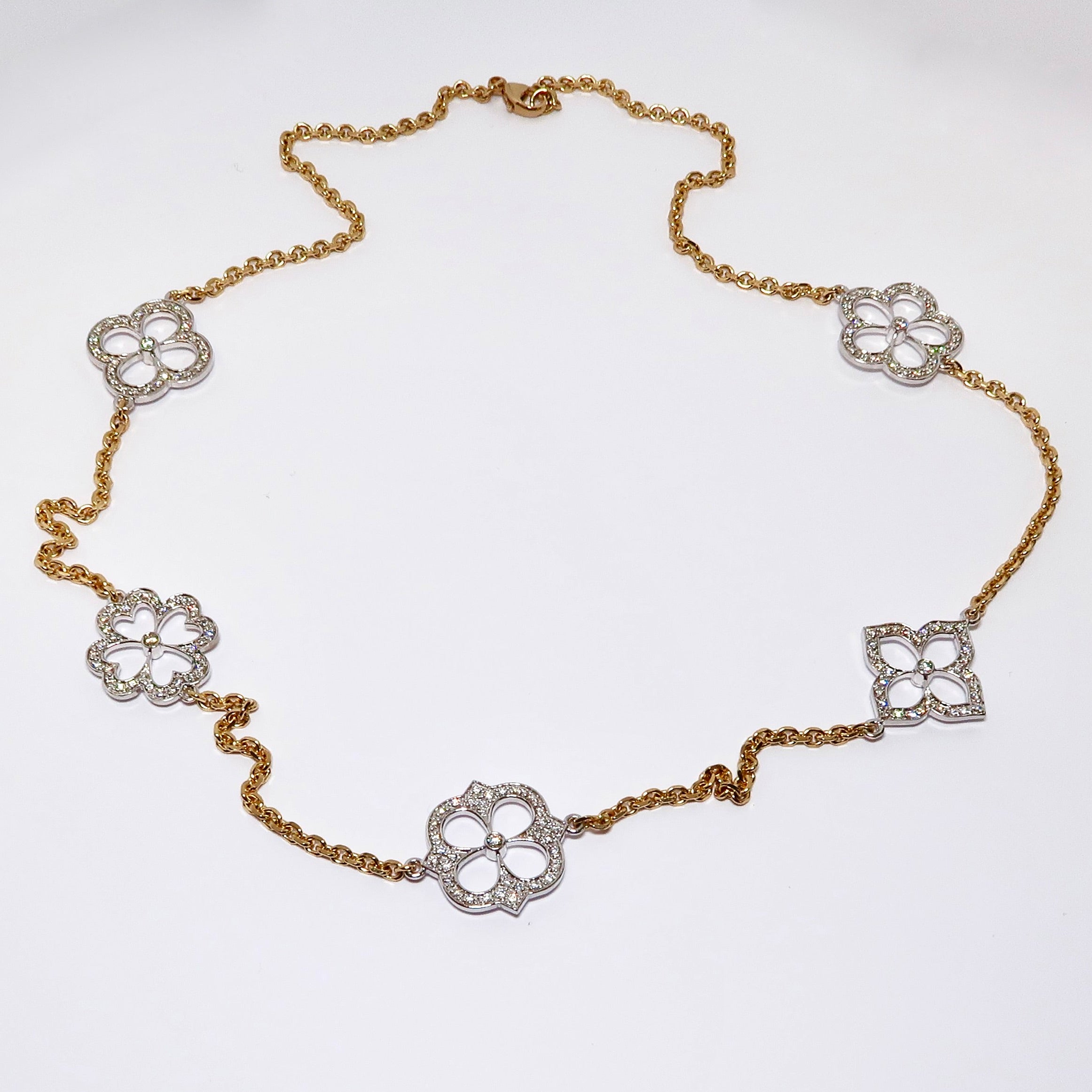 18k Gold Two-Tone Necklace