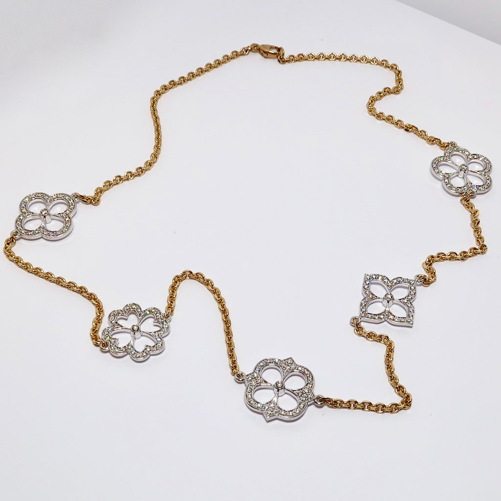 18k Gold Two-Tone Necklace