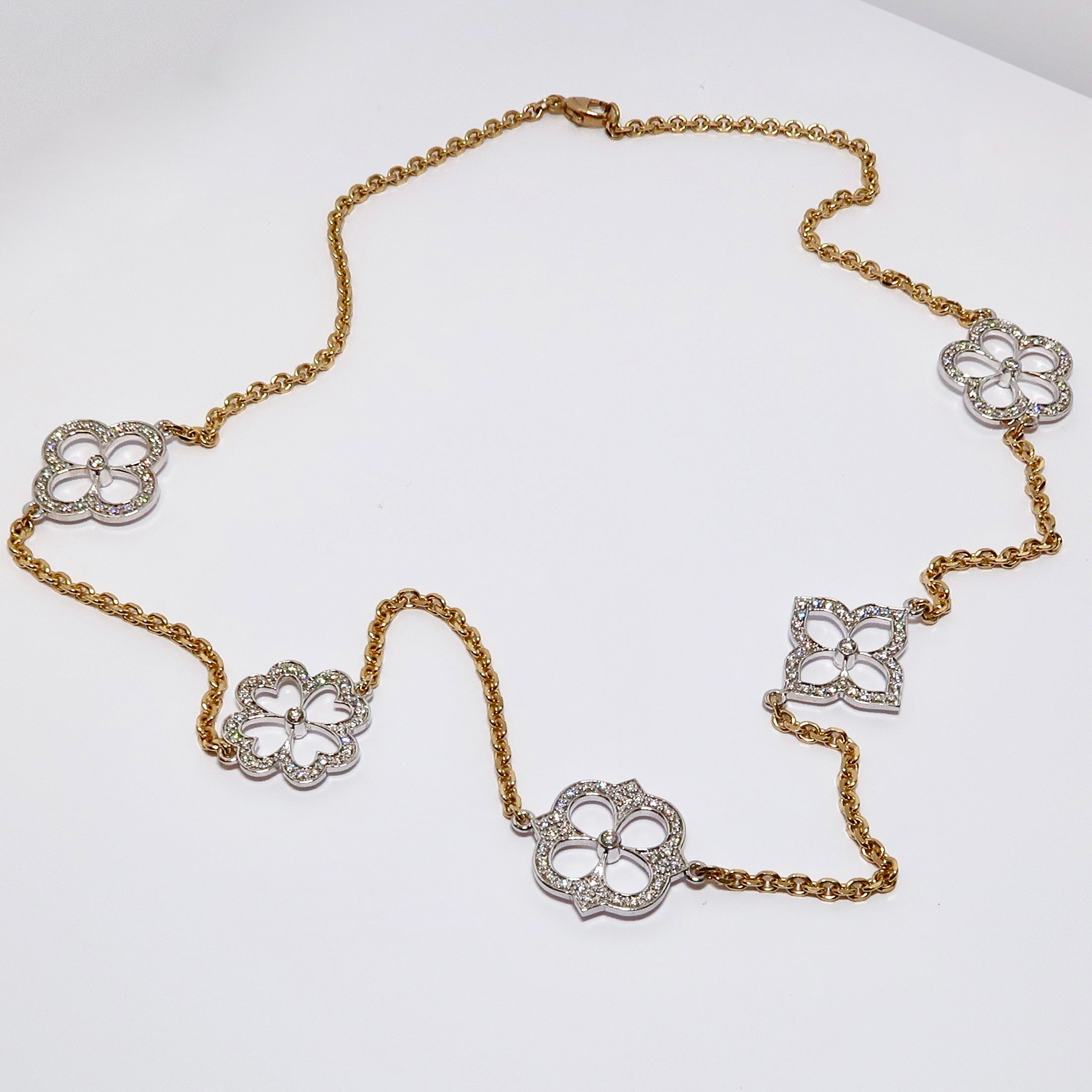 18k Gold Two-Tone Necklace