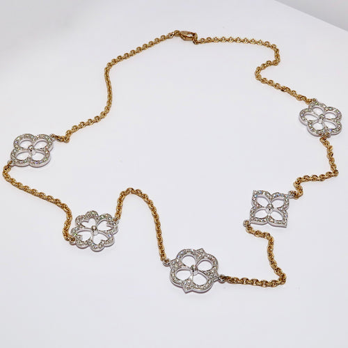 18k Gold Two-Tone Necklace