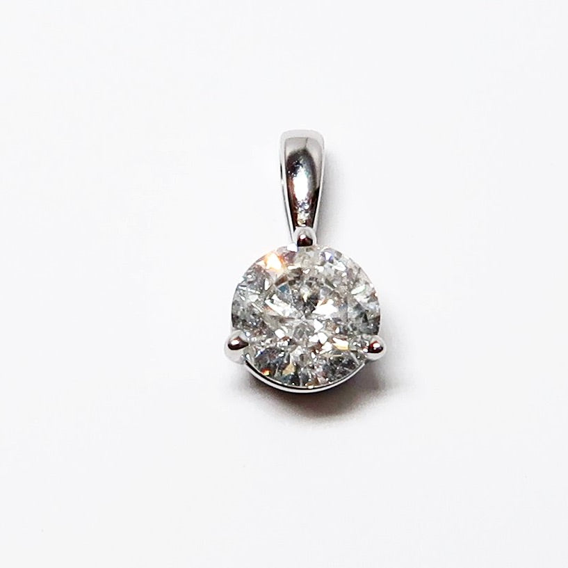 Diamond Pendant, 14k White Gold