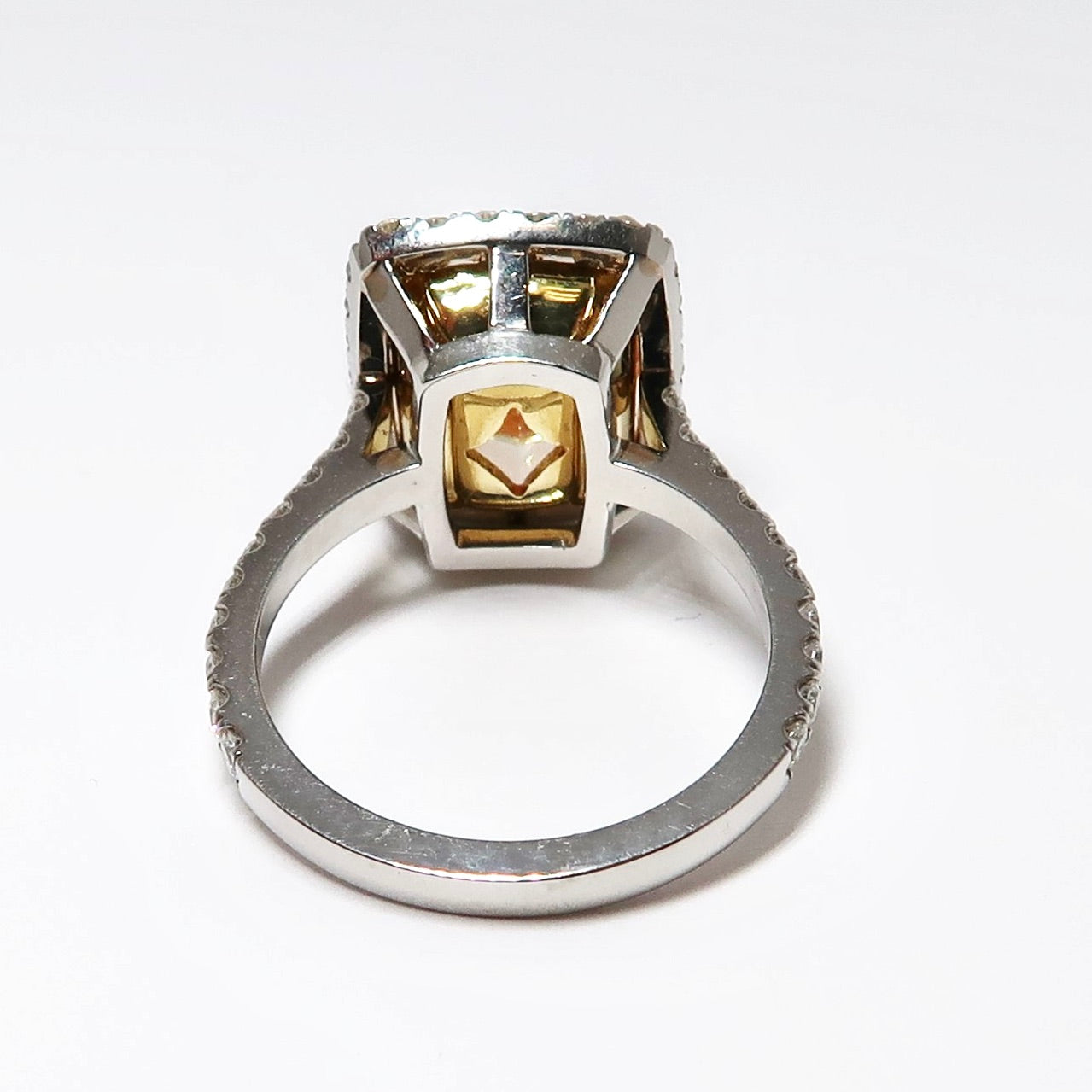 18k White & Yellow Gold FJ Radiant Diamond Ring
