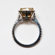 Load image into Gallery viewer, 18k White &amp; Yellow Gold FJ Radiant Diamond Ring
