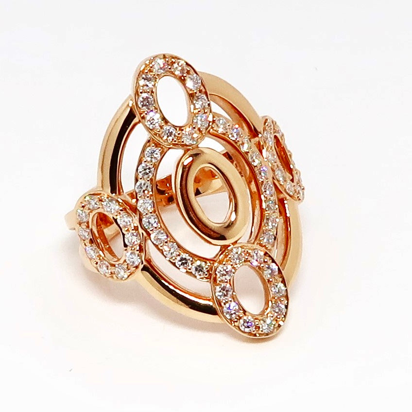 18k Pink Gold & Diamond Carousel Ring